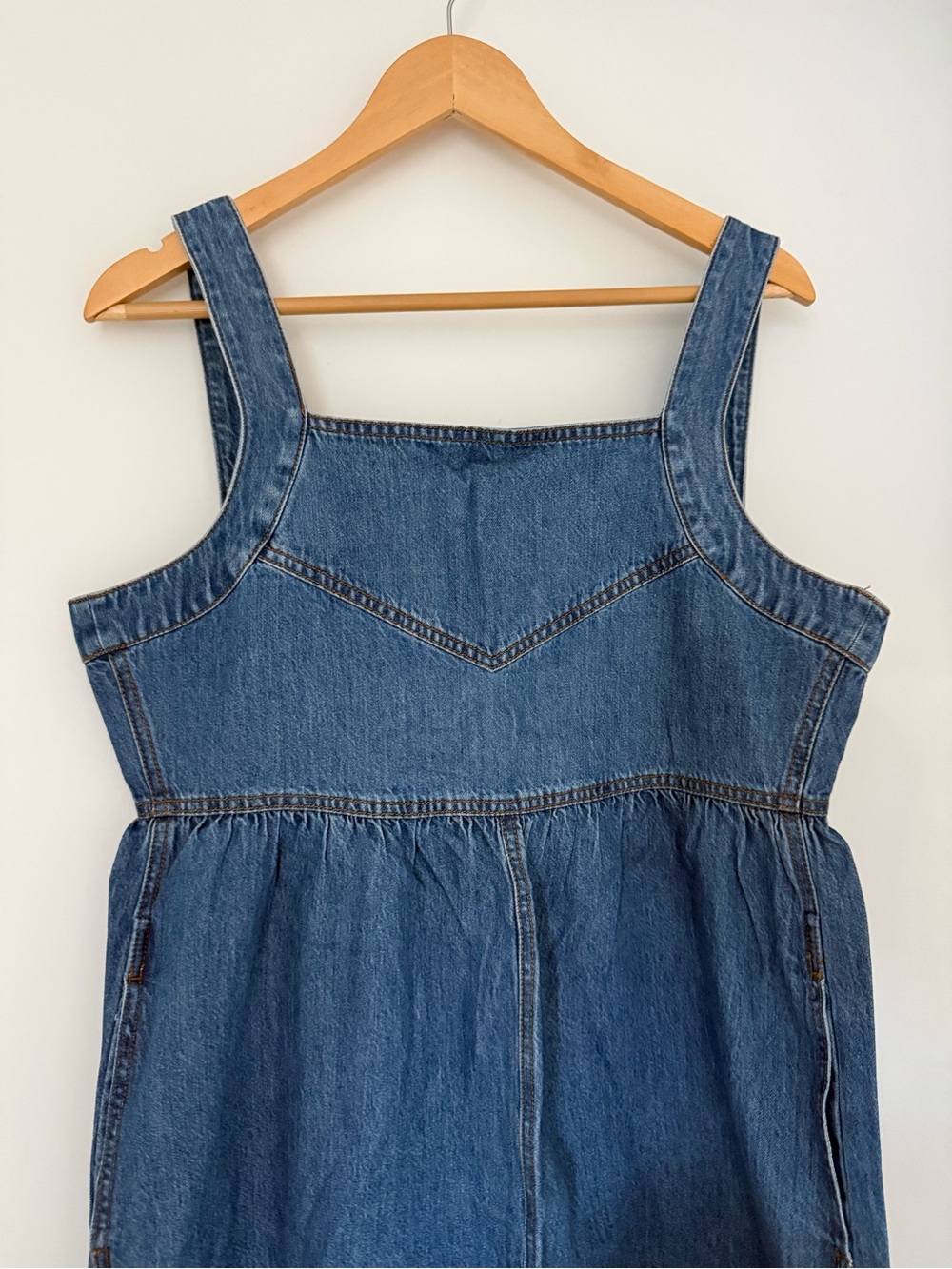 Madewell Blue Denim Midi Dress - Picture 2 of 7